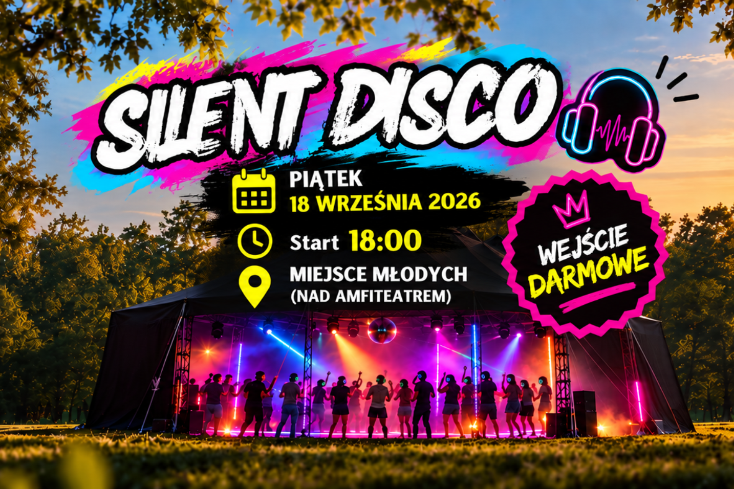 Silent Disco - Młodzieżowy Move On i Otwarcie Miejsca Młodych